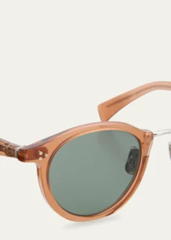 EyevanMen's 566 Round Acetate Sunglasses