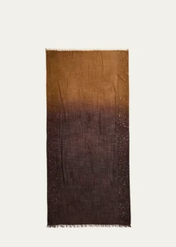 Faliero SartiDania Sequined Ombre Wool-Silk Scarf