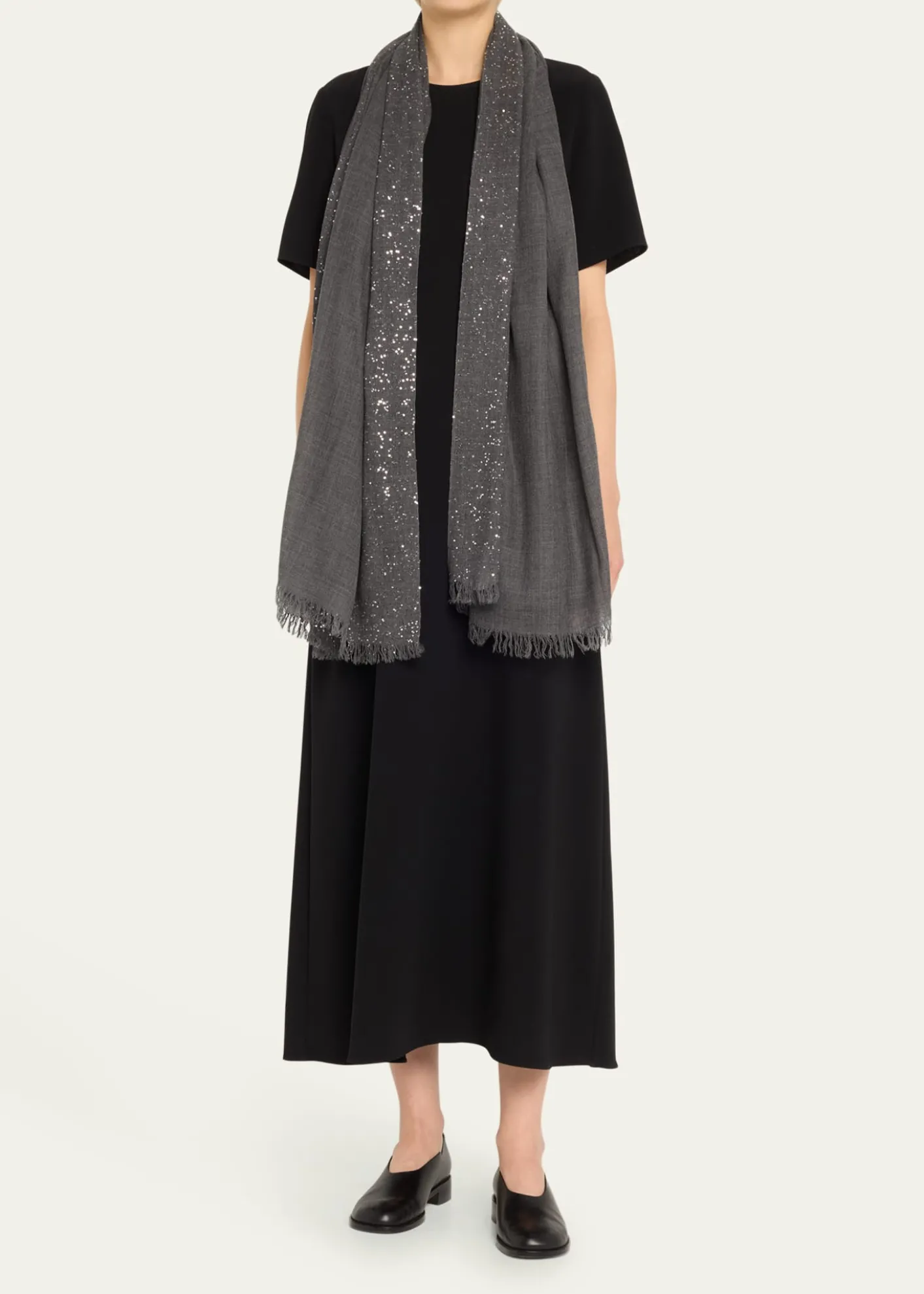 Faliero SartiNew Dalia Sequined Wool-Blend Scarf