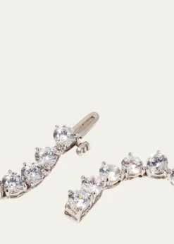 Fantasia by DeSerio0.25 Carats Per Station Three-Prong CZ Tennis Necklace