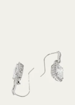 Fantasia by DeSerio3.5ct Asscher Cut Cubic Zirconia Earrings