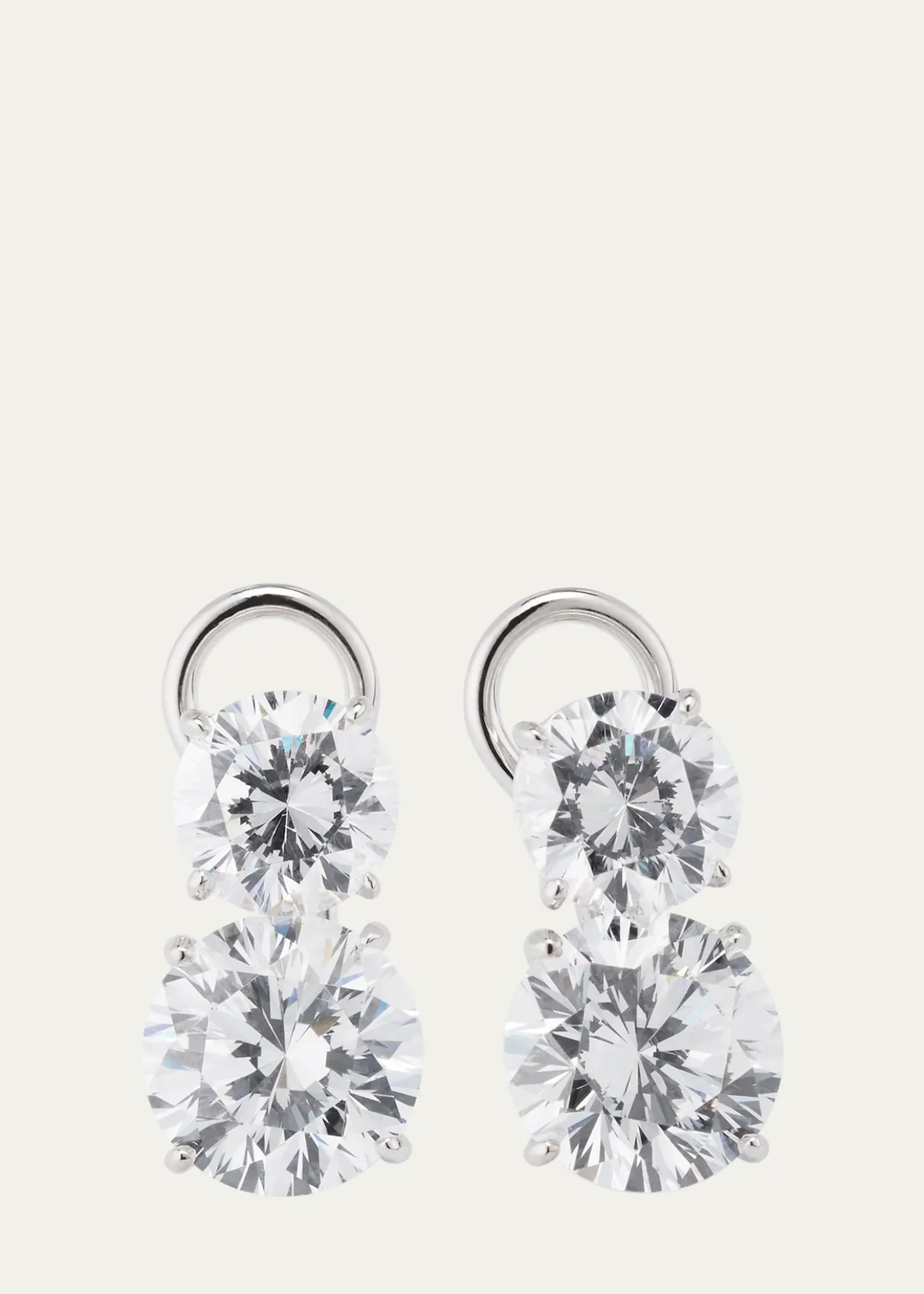 Fantasia by DeSerioCubic Zirconia Double Drop Earrings