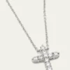 Fantasia by DeSerioCZ Cross Pendant Necklace