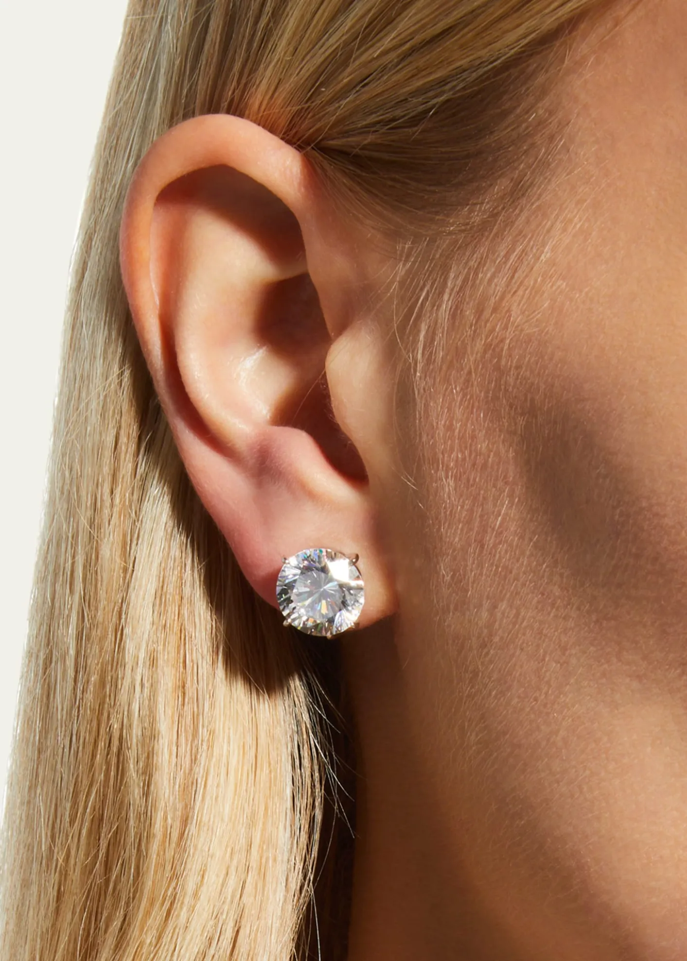Fantasia by DeSerioCZ Round Stud Earrings, 10.00 TCW