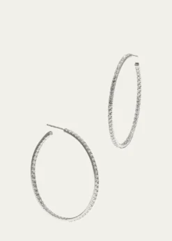 Fantasia by DeSerio18K Gold-Plated Sterling Silver Cubic Zirconia Hoop Earrings