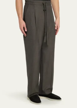 Fear of GodMen's Pleated Virgin Wool Straight-Leg Trousers