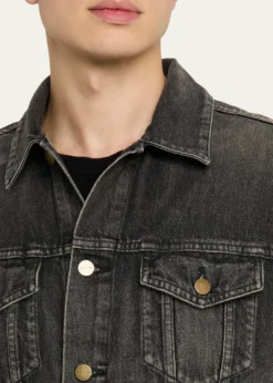 Fear of GodMen's Washed Black Denim Trucker Jacket
