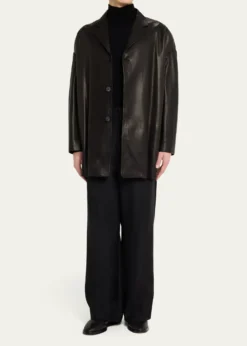 Fear of GodMen's Oversized Single-Breasted Leather Blazer