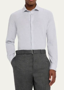 FedeliMen's Heathered Pique Sport Shirt