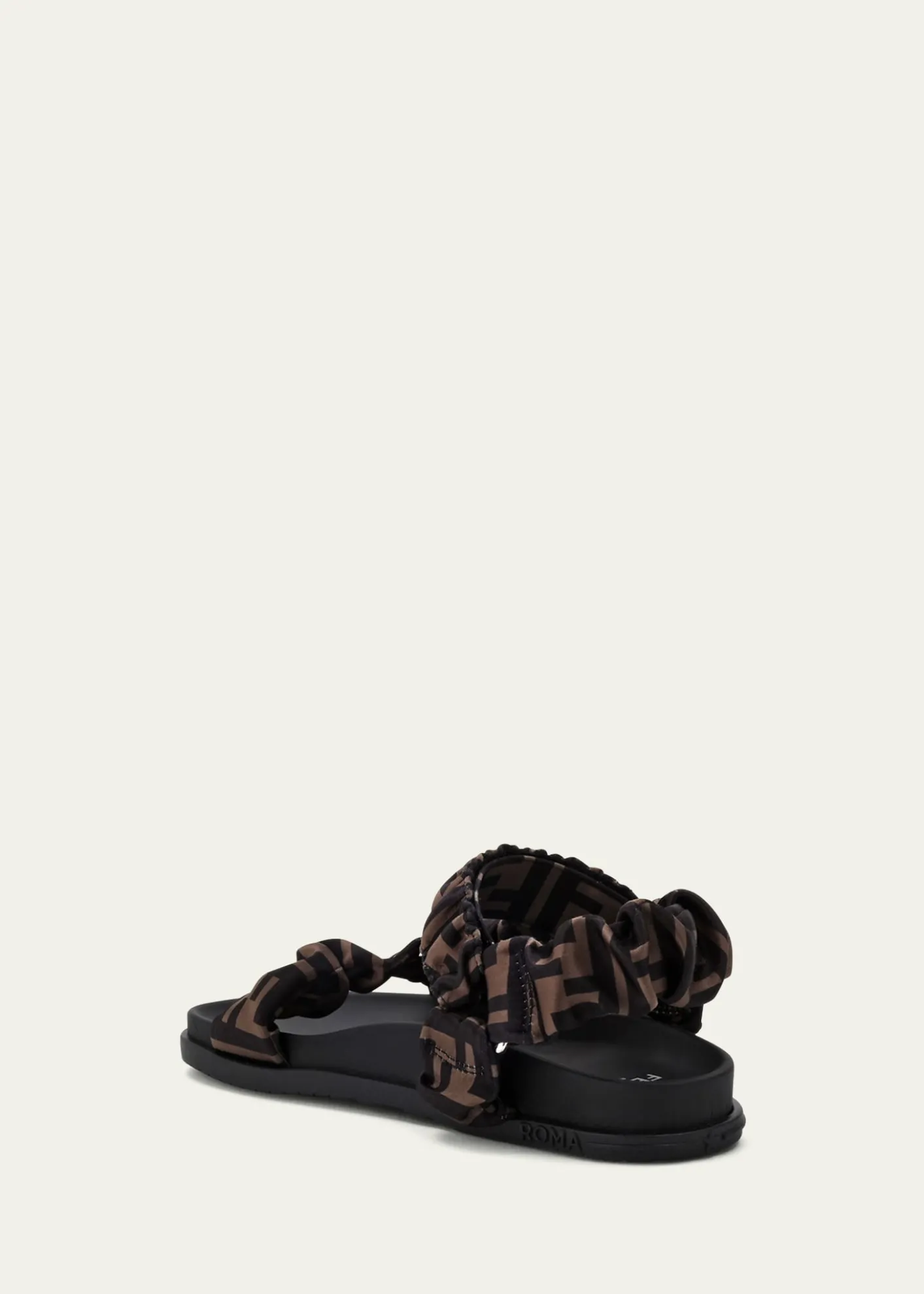 Fendi Girl's Ruched Logo Hiking Sporty Sandals, Baby