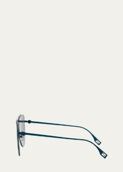 FendiBaguette Metal Pilot Sunglasses