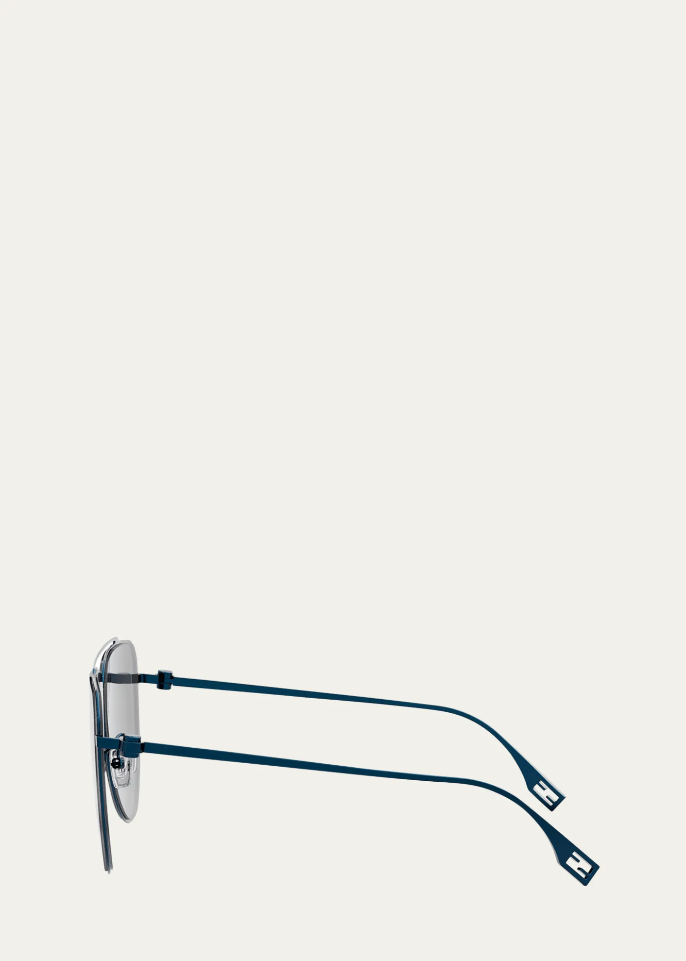 FendiBaguette Metal Pilot Sunglasses
