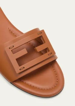 FendiBaguette FF Tube Medallion Flat Sandals