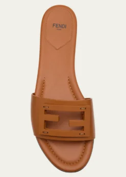 FendiBaguette FF Tube Medallion Flat Sandals