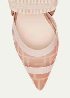 FendiColibri 55mm FF Mesh Slingback Pumps