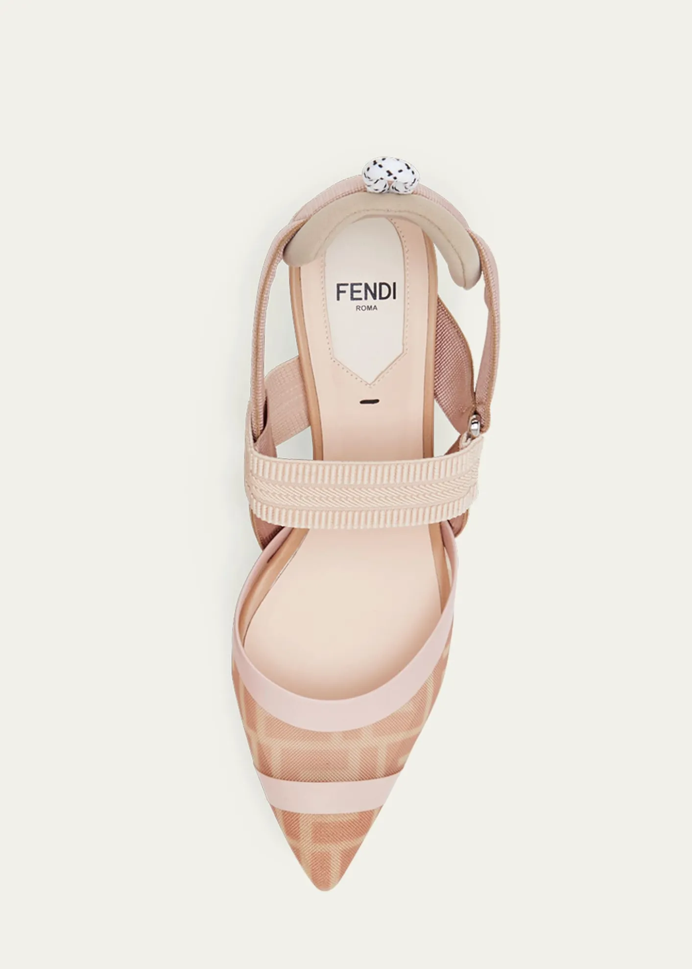 FendiColibri 55mm FF Mesh Slingback Pumps