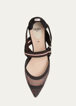 FendiColibri Runway Mesh FF Slingback Pumps