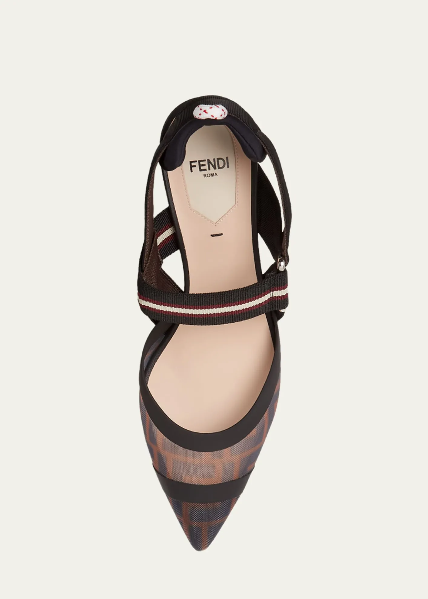 FendiColibri Runway Mesh FF Slingback Pumps