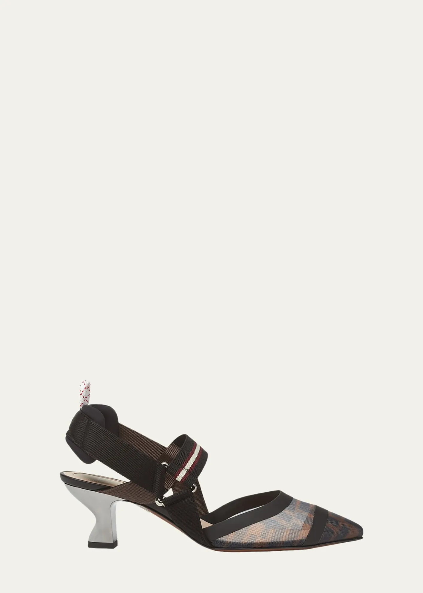 FendiColibri Runway Mesh FF Slingback Pumps