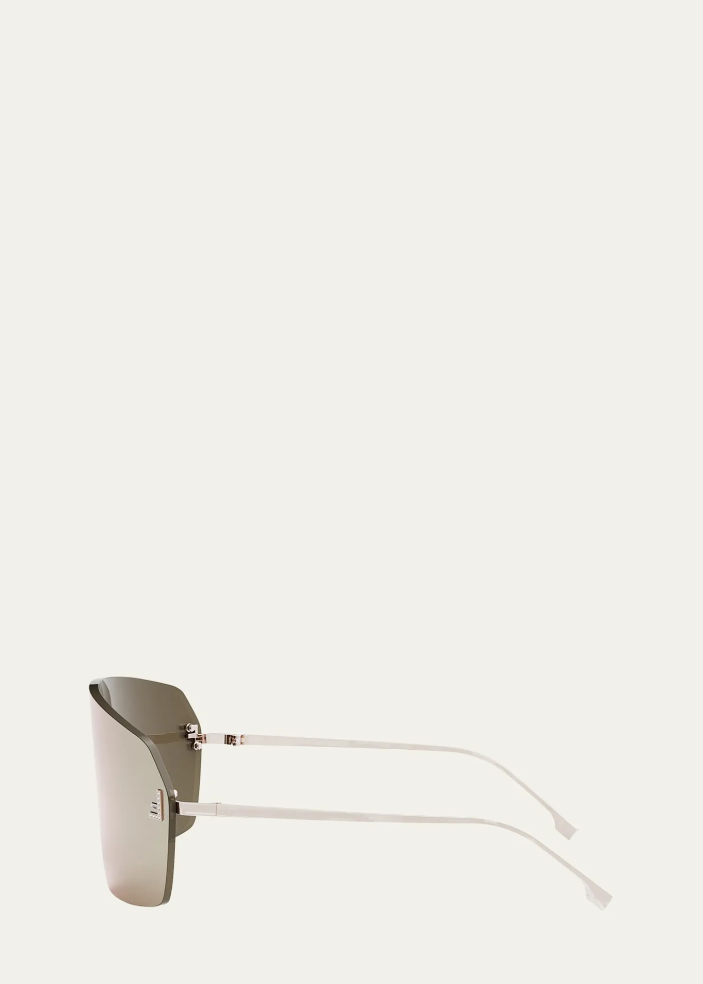 FendiEmbellished Rimless Shield Sunglasses