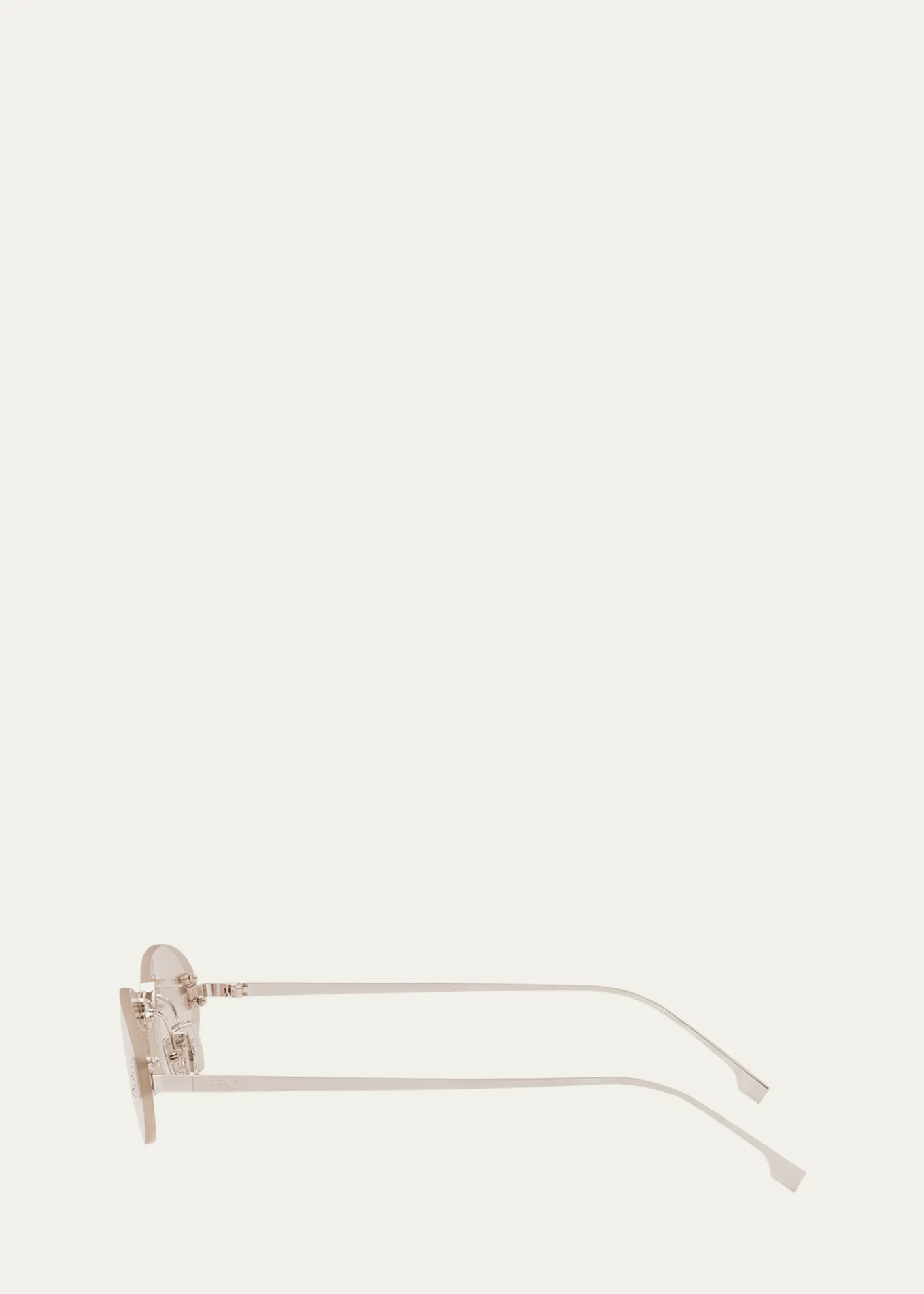 FendiEmbellished FF Oval Metal Sunglasses