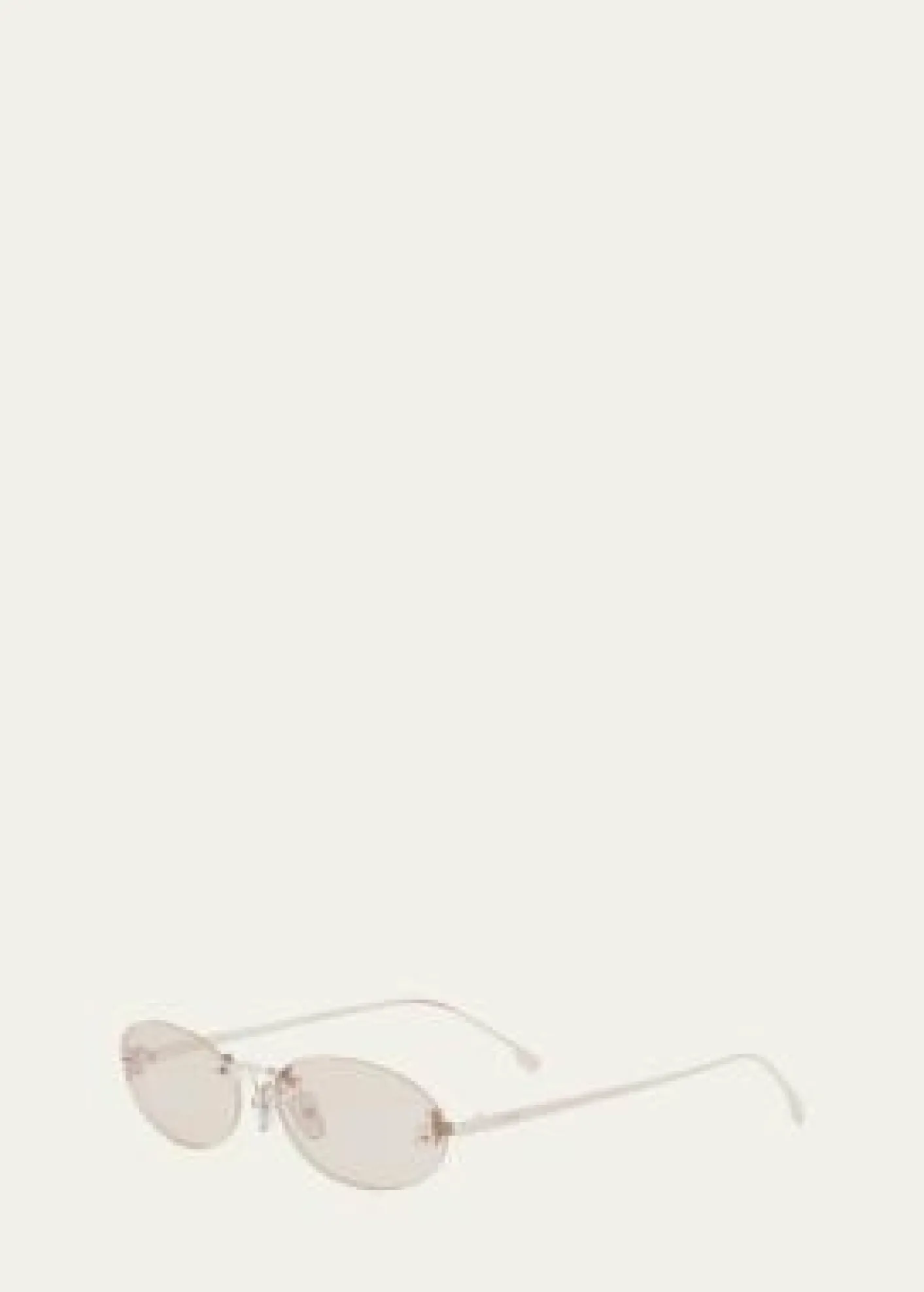 FendiEmbellished FF Oval Metal Sunglasses
