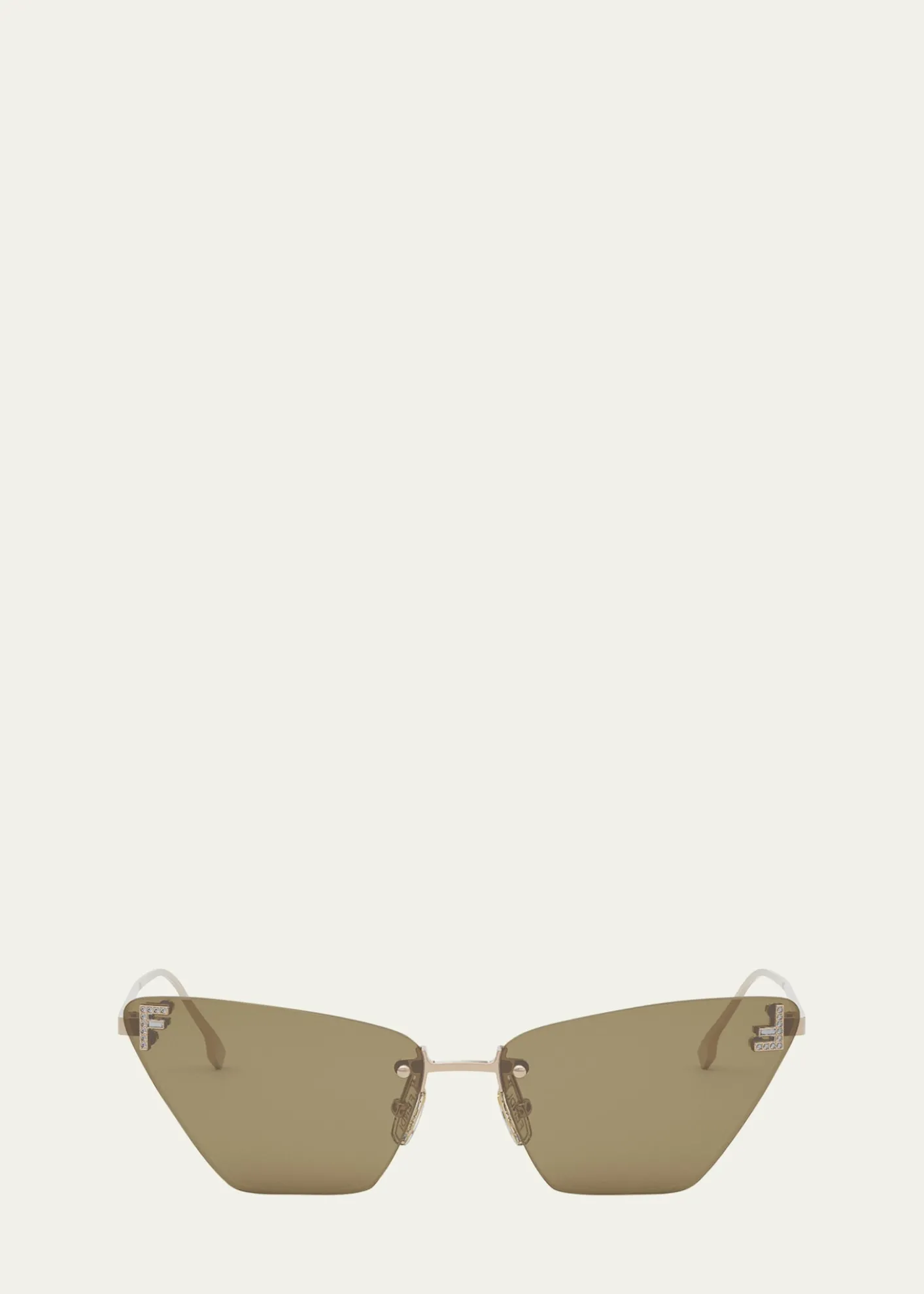 FendiFE4160US Cat-Eye Crystalized Logo Sunglasses