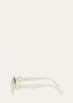 FendiFF Diamonds Acetate Oval Sunglasses
