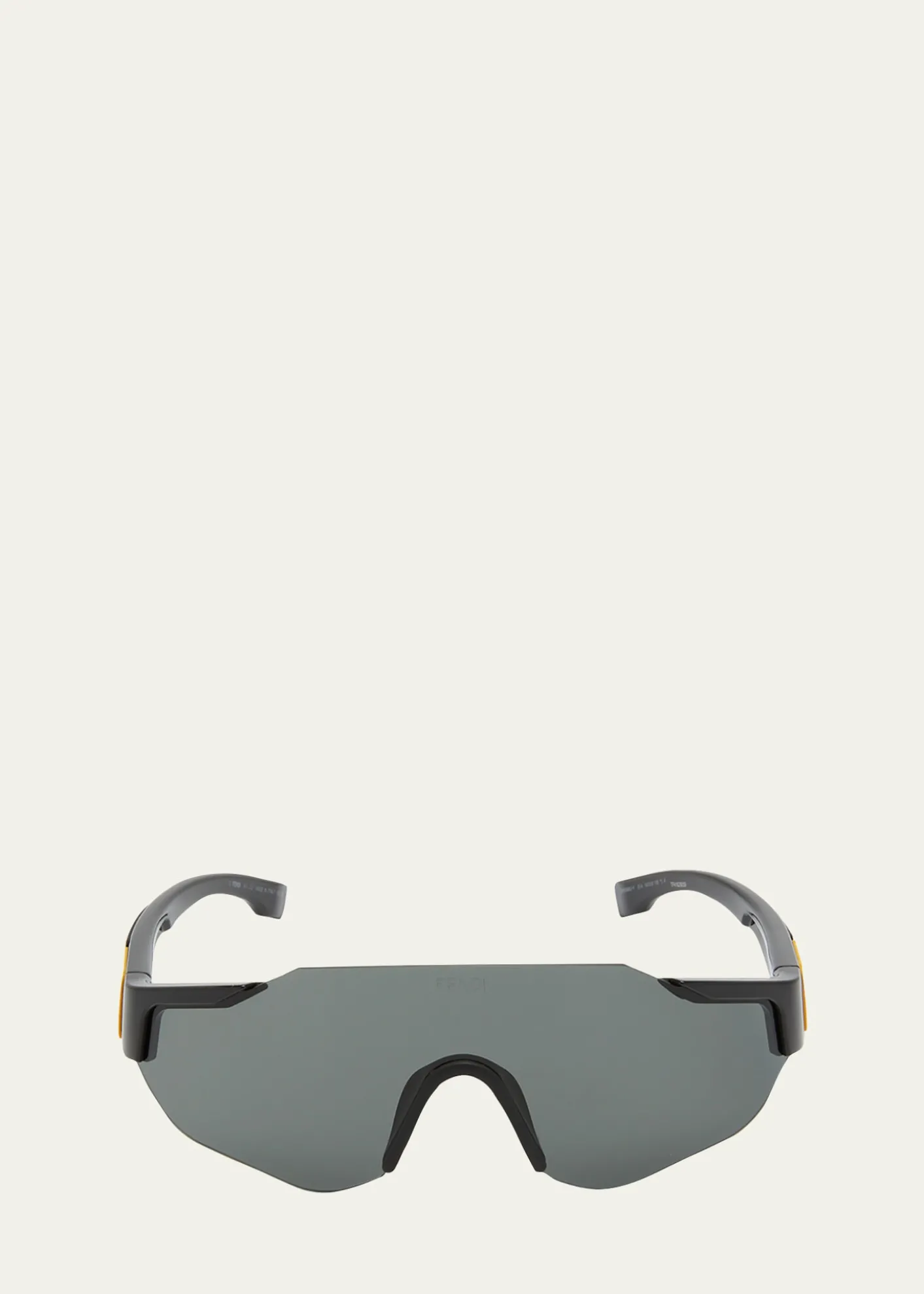FendiMen's FF-Logo Rimless Shield Sunglasses