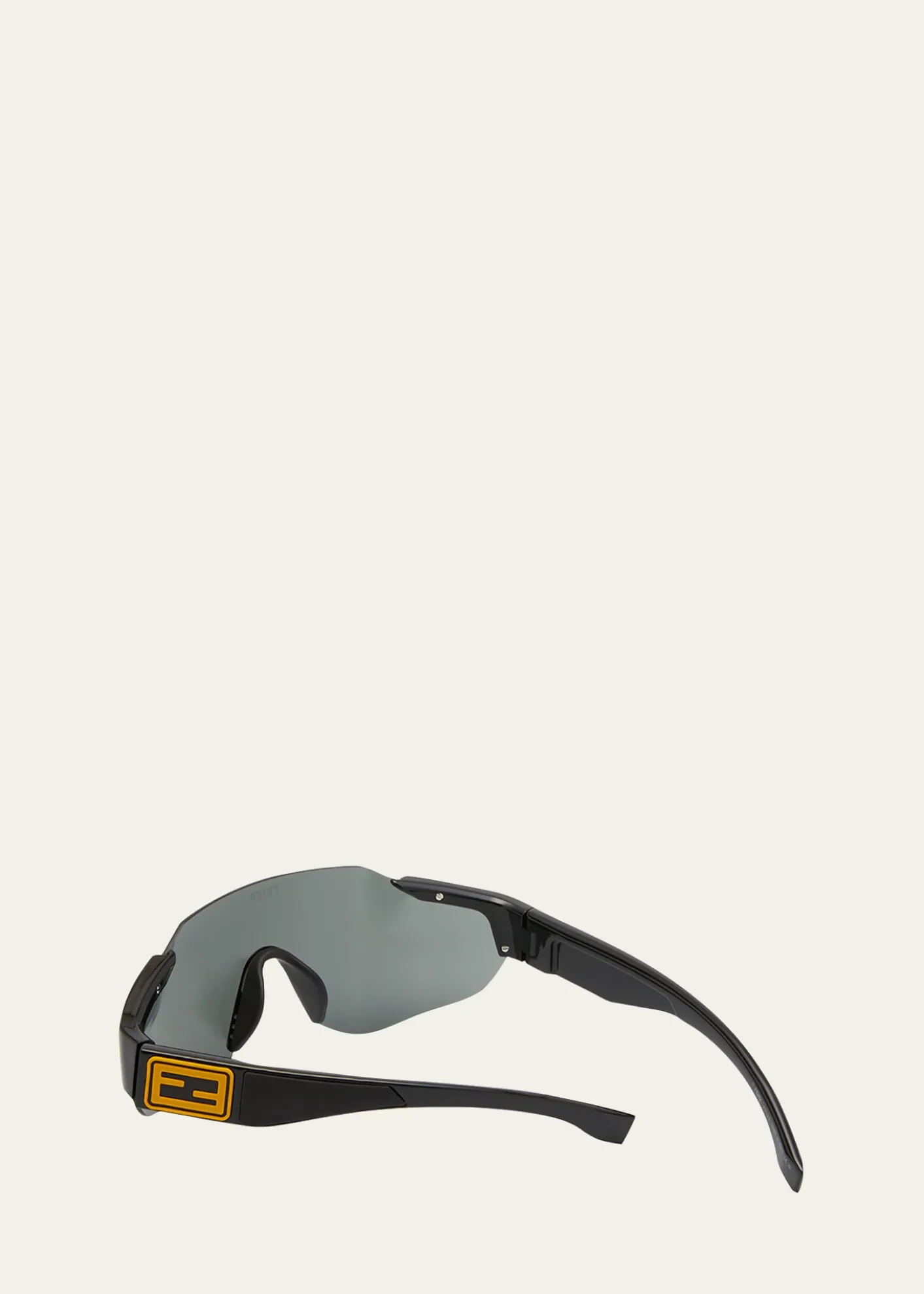 FendiMen's FF-Logo Rimless Shield Sunglasses