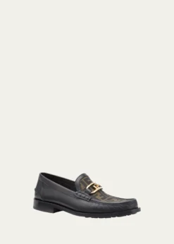 FendiMen's FF O'Lock Leather Loafers