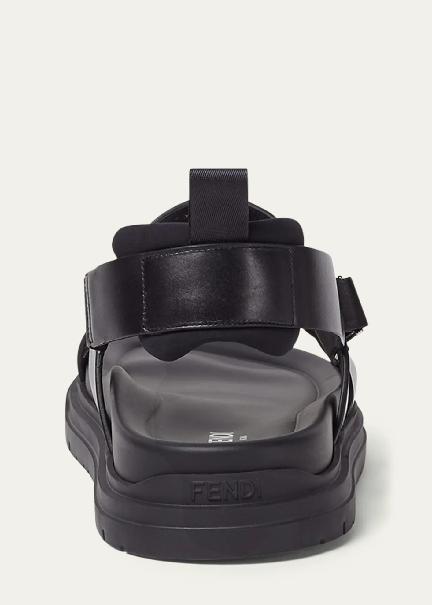 FendiMen's FF Side-Buckle Leather Sandals