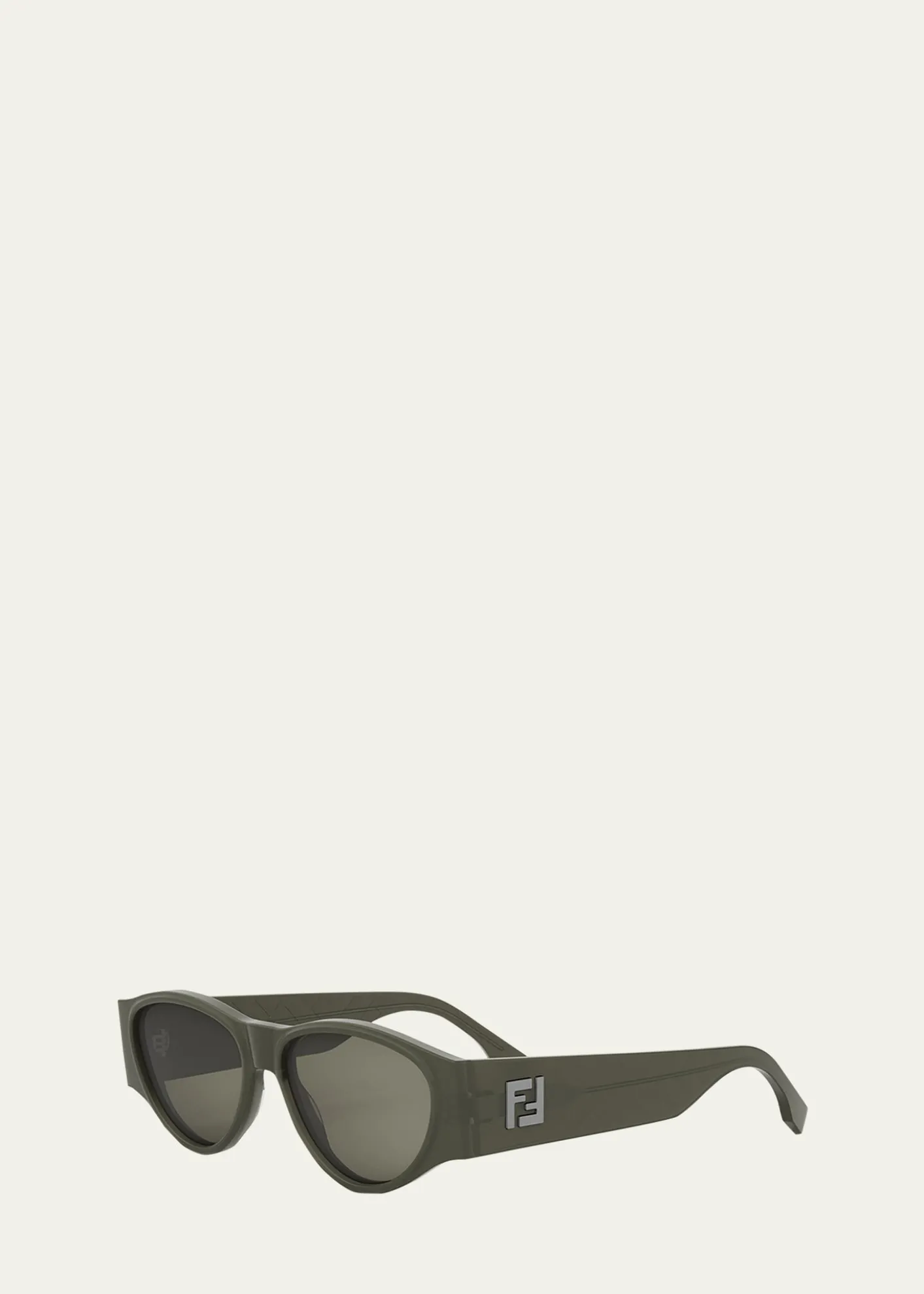 FendiMen's FF Squared Acetate Oval Sunglasses