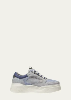 FendiMen's Force Denim Chunky Low-Top Sneakers