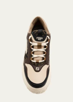 FendiMen's Force Leather & Jacquard Low-Top Sneakers