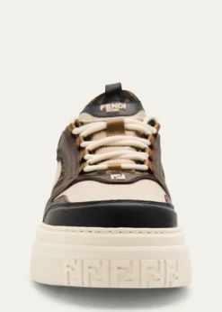 FendiMen's Force Leather & Jacquard Low-Top Sneakers