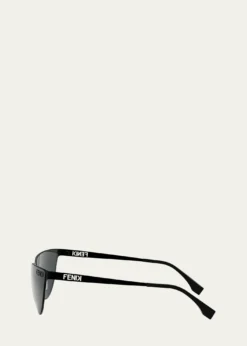 FendiMen's Logo Cutout Metal Cat-Eye Sunglasses