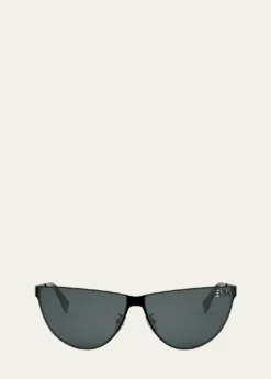 FendiMen's Logo Cutout Metal Cat-Eye Sunglasses