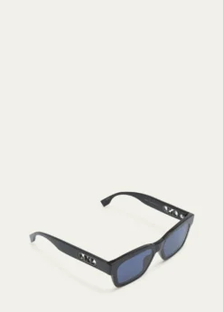 FendiMen's O'Lock Acetate Rectangle Sunglasses