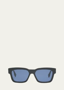 FendiMen's O'Lock Acetate Rectangle Sunglasses