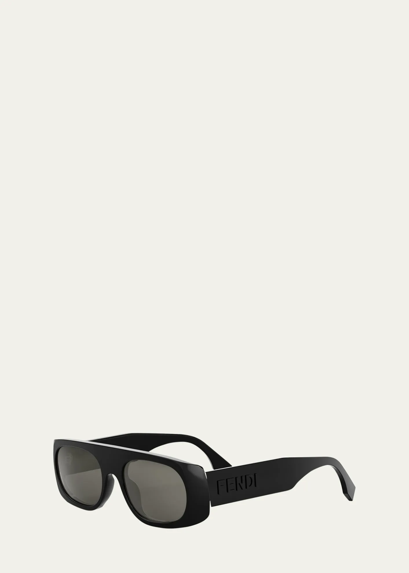 FendiMen's Signature Acetate and Nylon Rectangle Sunglasses