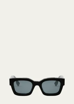 FendiMen's Signature Oval Logo Sunglasses