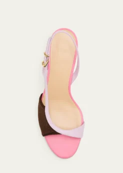 Fendi65mm Arco Colorblock Slingback Sandals