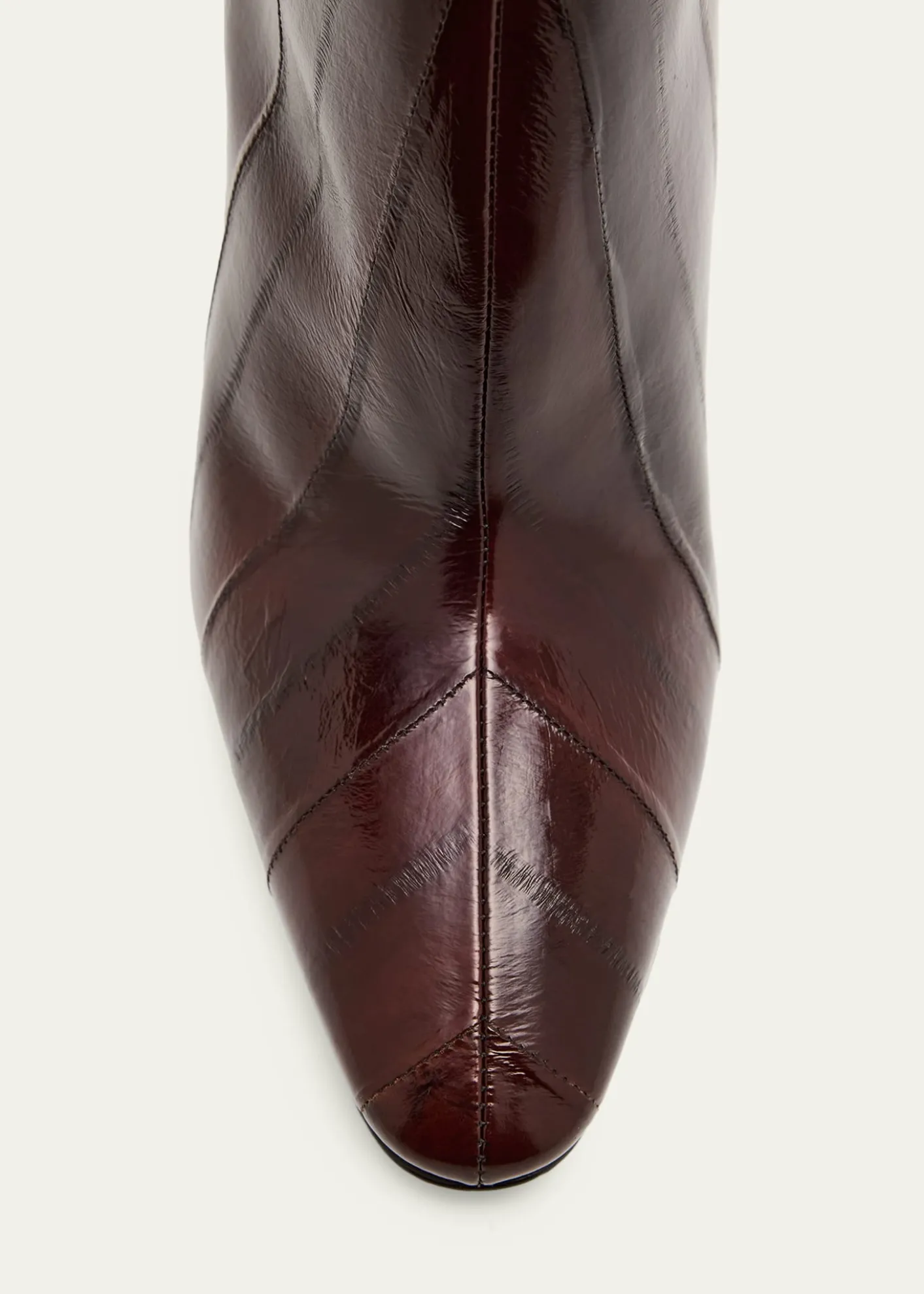 Fendi95mm Eel Leather Curved Heel Booties