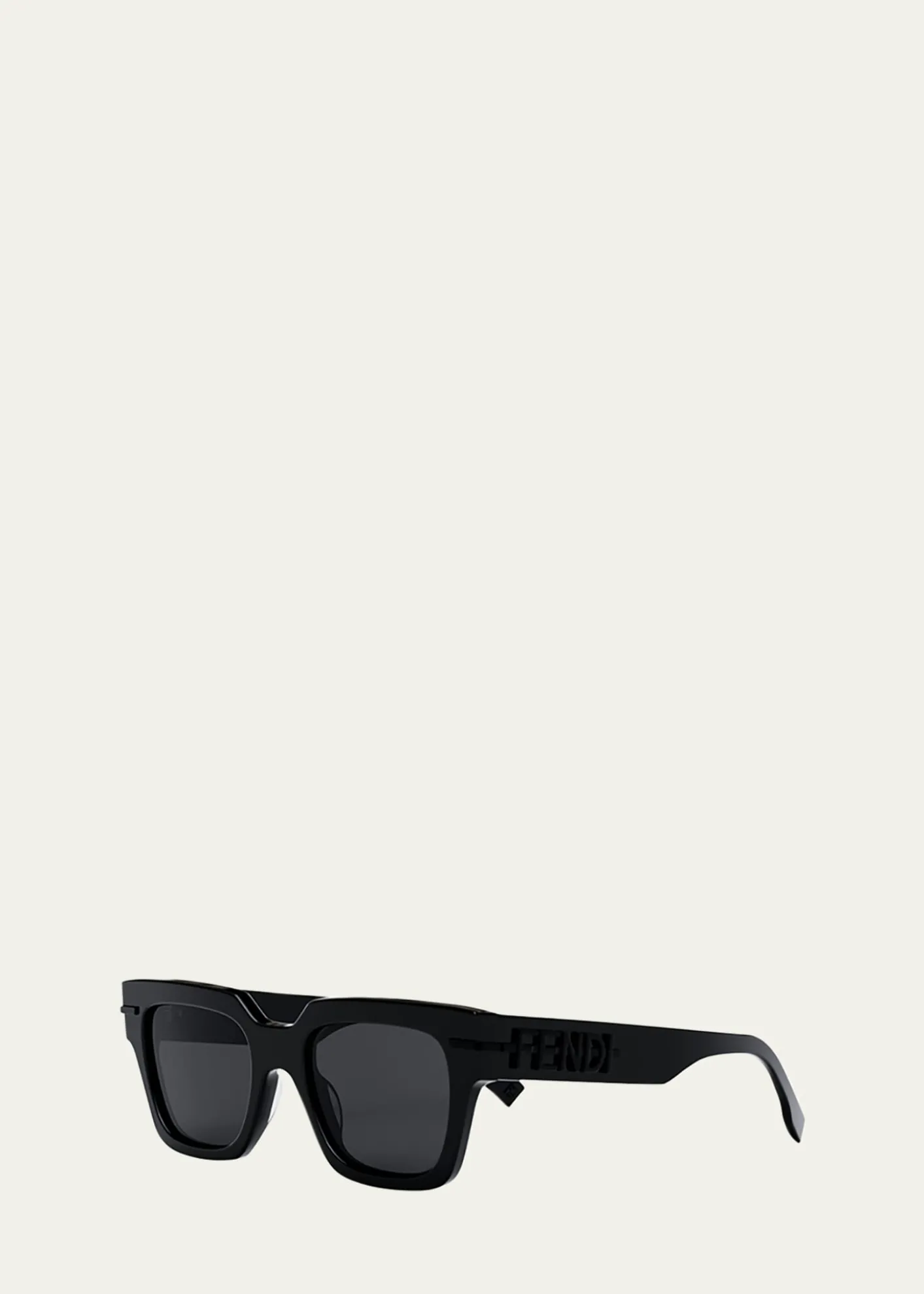 FendiMonochrome Fendigraphy Acetate Rectangle Sunglasses
