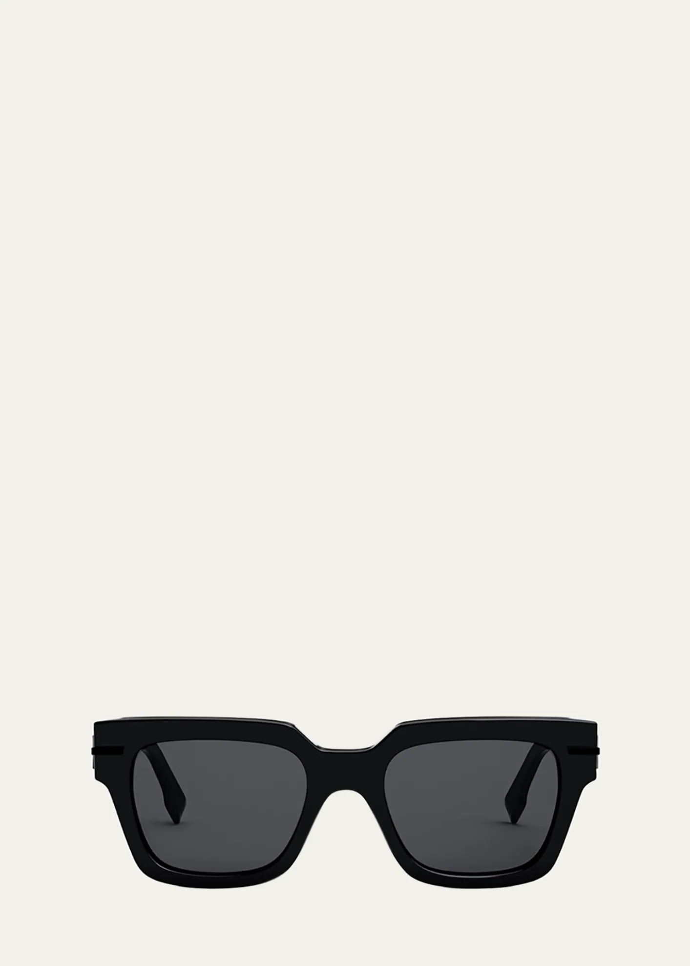 FendiMonochrome Fendigraphy Acetate Rectangle Sunglasses