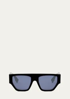 FendiO'Lock Flat-Top Nylon Cat-Eye Sunglasses
