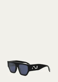 FendiO'Lock Flat-Top Nylon Cat-Eye Sunglasses