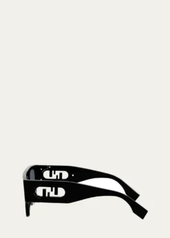 FendiO'Lock Flat-Top Nylon Cat-Eye Sunglasses