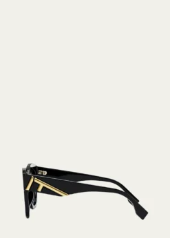 FendiOversized F Logo Acetate Cat-Eye Sunglasses
